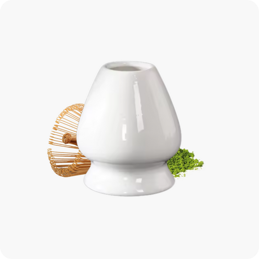  Matcha Besen Halter in Weiss  Kusenaoshi Frontseite