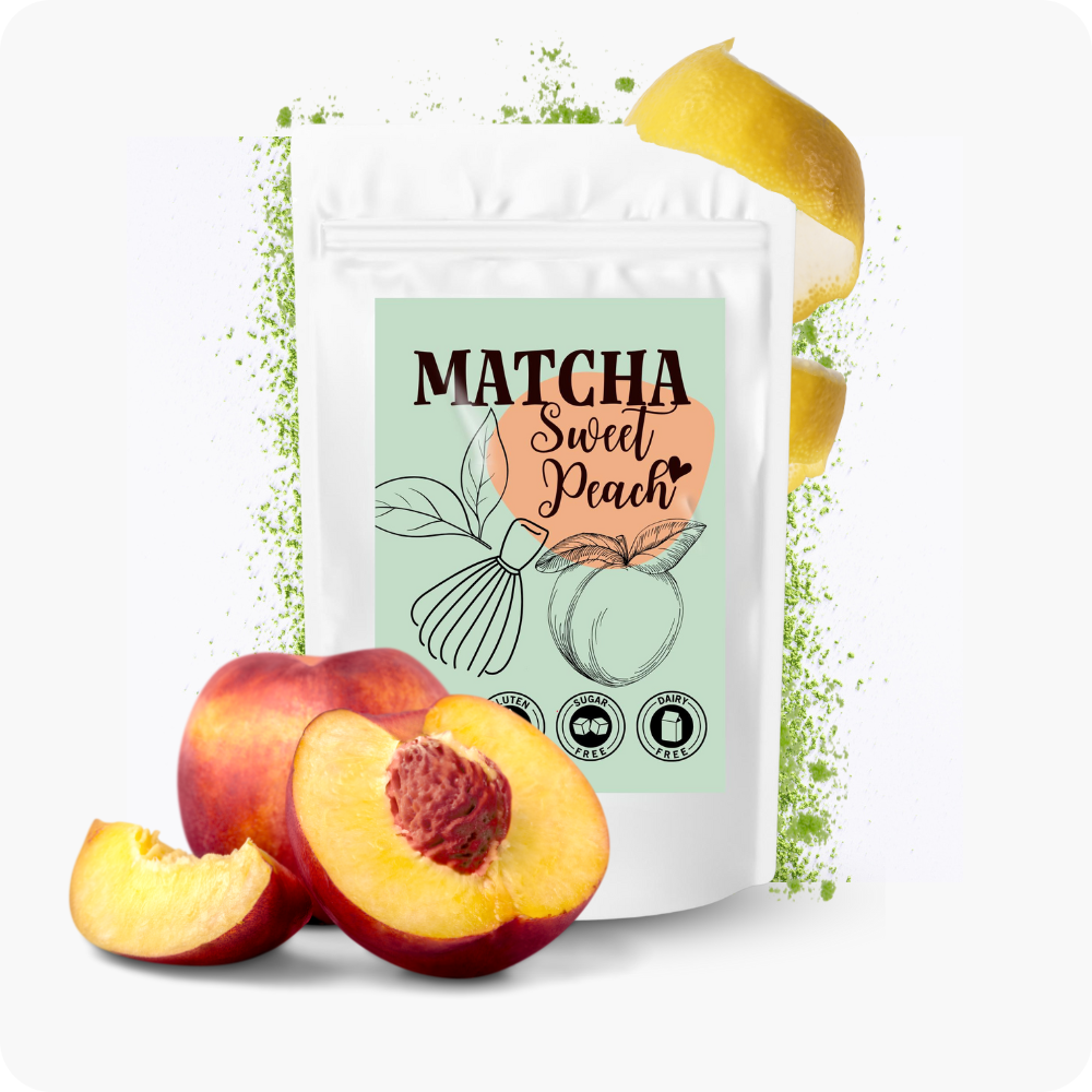 Matcha mit Pfirsich